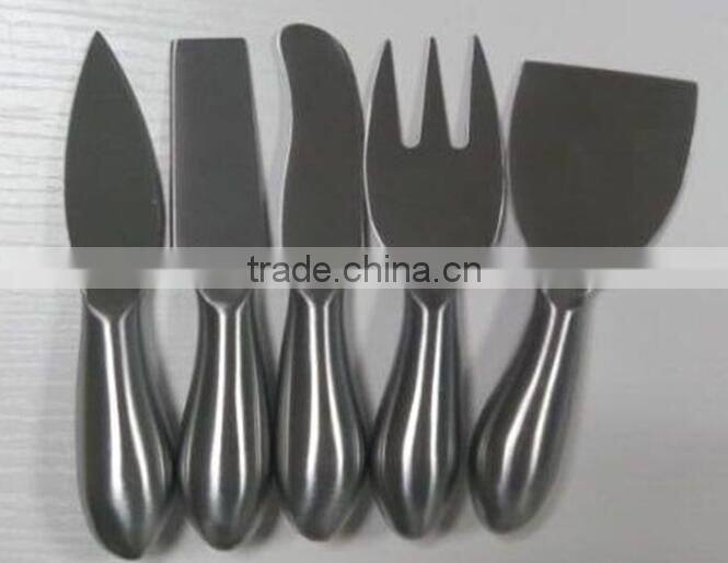 hot sale 5pcs Stainless steel cheese knife set,cheese tool
