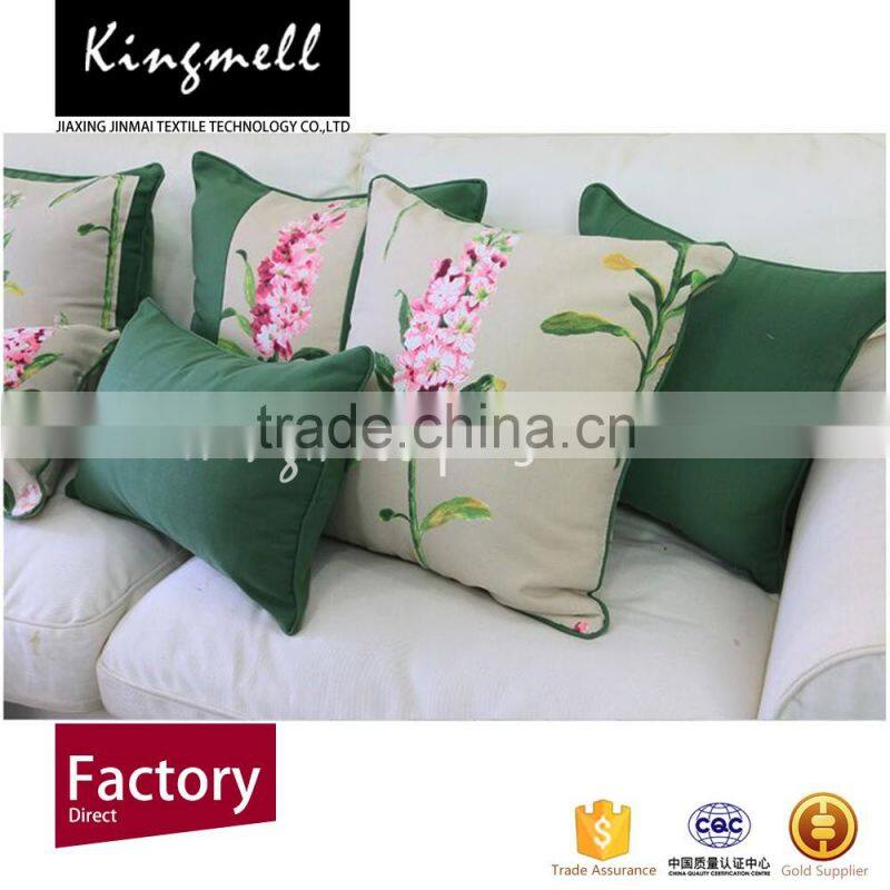 Linen cushion cover office chair wholesale embroidered cushion cover