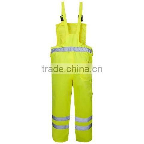 Hi Vis Poly cotton Bib Trousers workwear