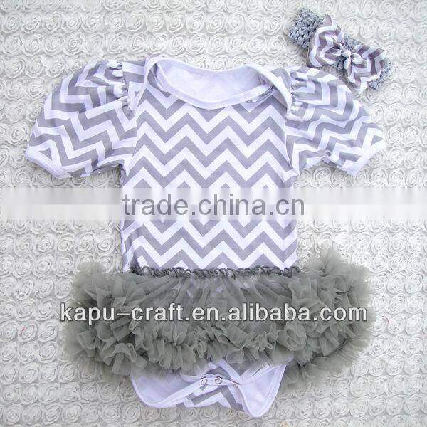 Hot selling christmas chevron romper dress