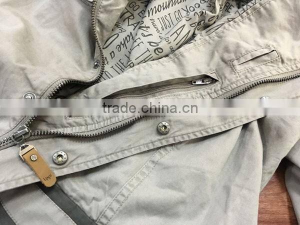 factory 100% cotton contrast color jacket stock