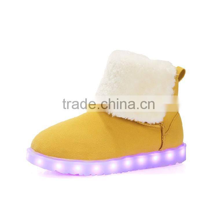 HFR-TS-12-2 2017 winter shine brand shoelaces polyester led women boots