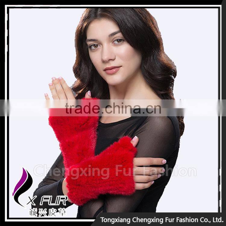 CX-A-08H Factory Direct Sale Mink Fur Leather Gloves