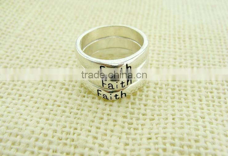 Ladies silver round love wedding ring for couple in love