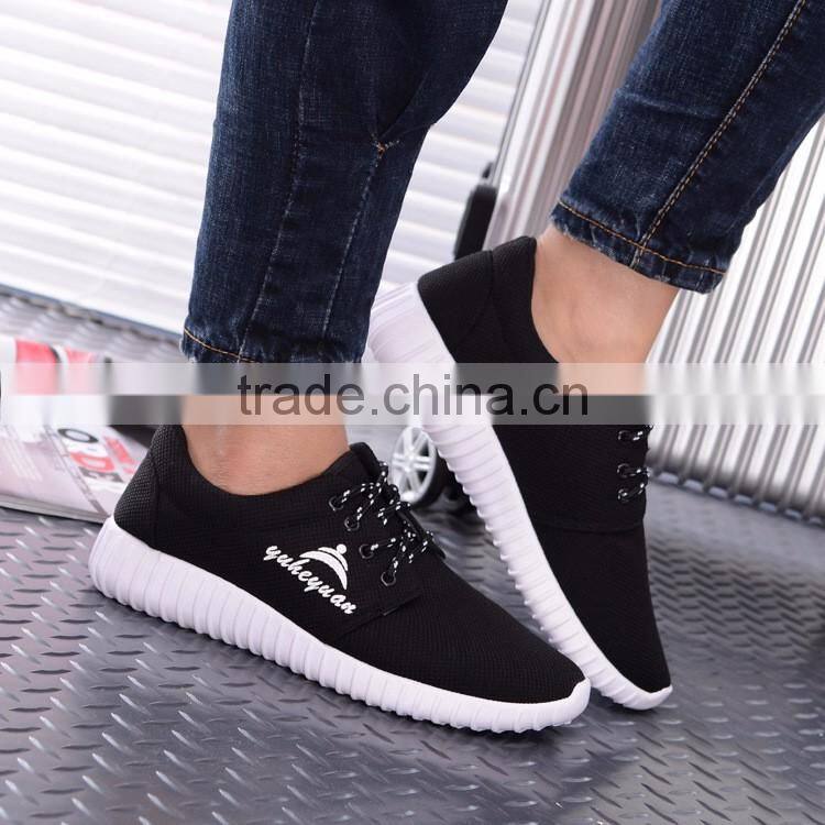 Cheap lace-up hot sale breathable mesh men shoes casual sneakers