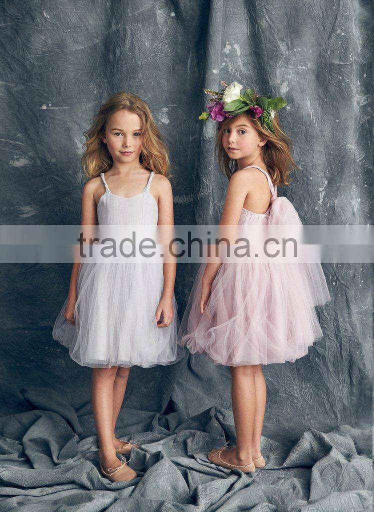 Factory Wholesale Girl Party Dress big bow Tulle Girl wedding Dresses