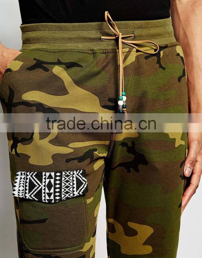 All-over print fashion camo skinny joggers for man