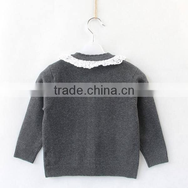 Girls lace decorated sweater knitted designs pictures
