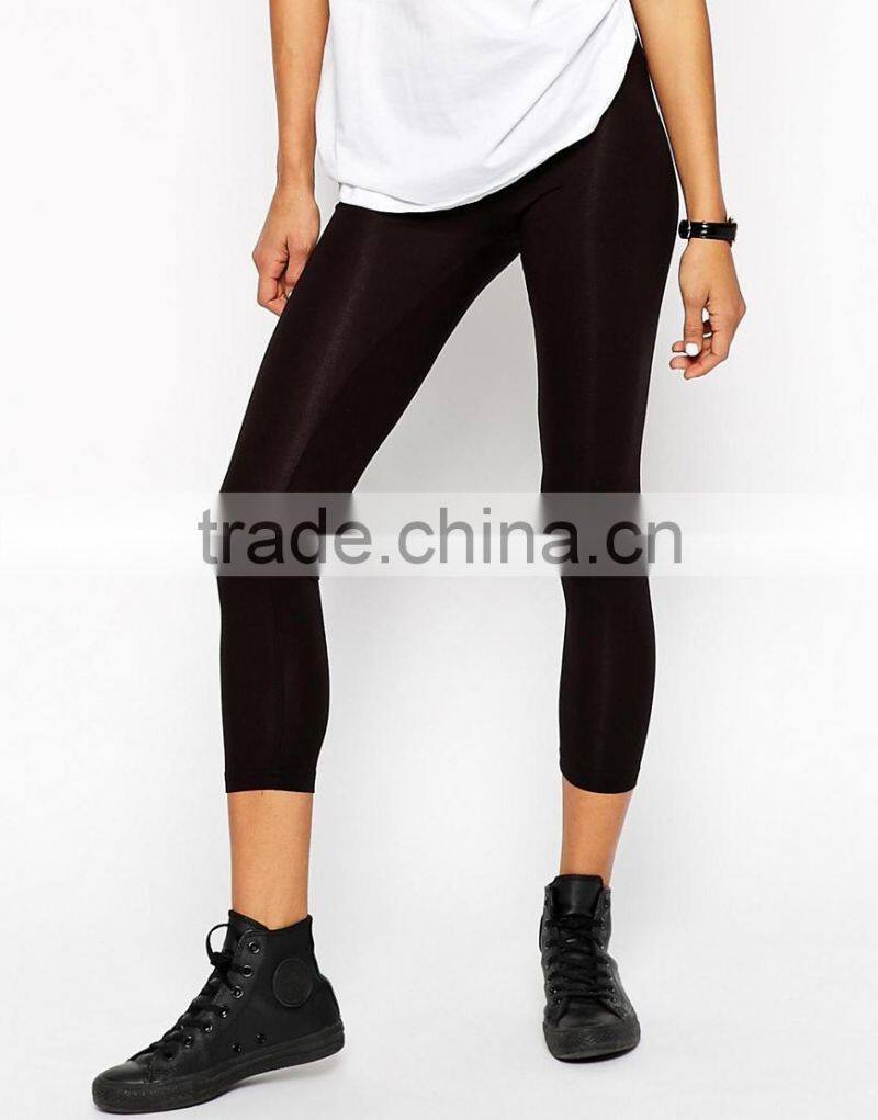 Sexy women basic cropped slimming leggings fitness pants wholesale