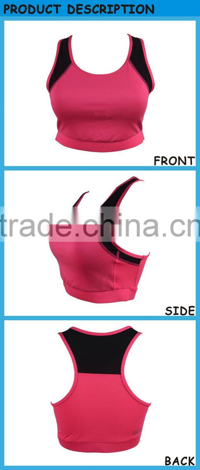 Wholesale Fitness Pink Sports Bra Sexy Women Sports Bra
