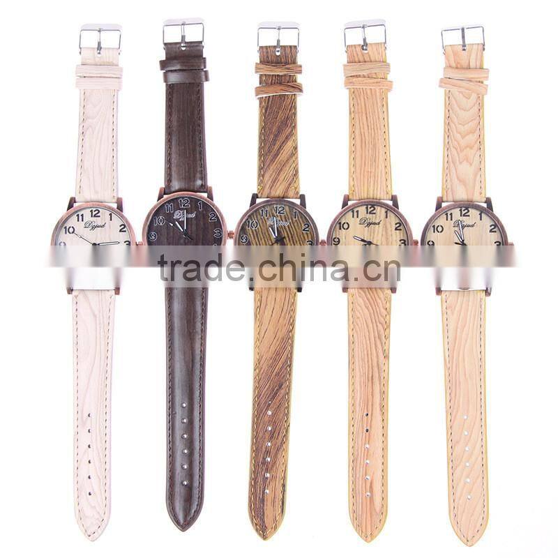 Newest wooden leather watch custom logo fashion wrist watch