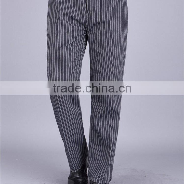 Unisex Work Uniform Wholesales Factory Cotton Baker Strpe Chef Uniform Pants