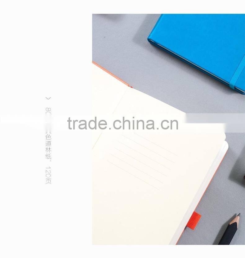 creative A5 hardcover planner with band section sawing faux leather cover notebook with pen holder