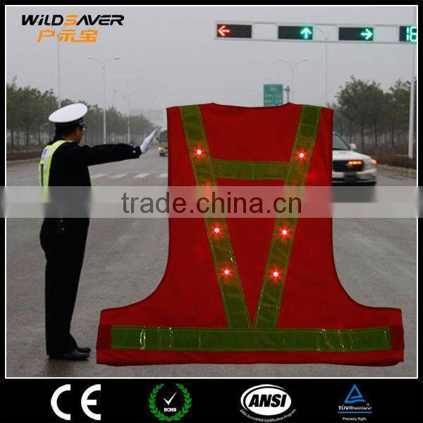 Red waterproof LED workwear uniform for sanitation clothes