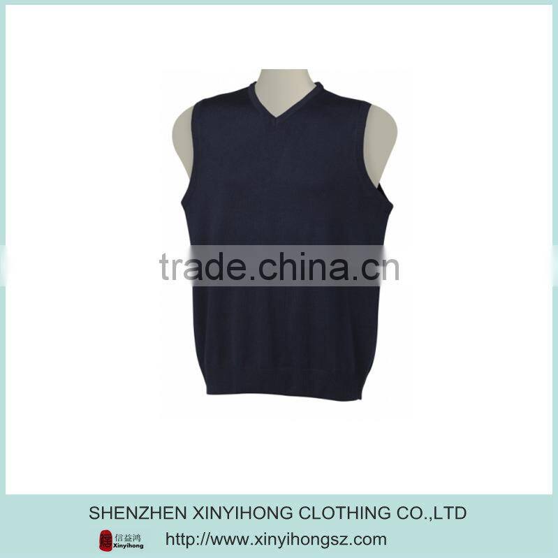 Hot Sales V-Neck Pullover Sleeveless Men Cashmere/Wool Knitwear