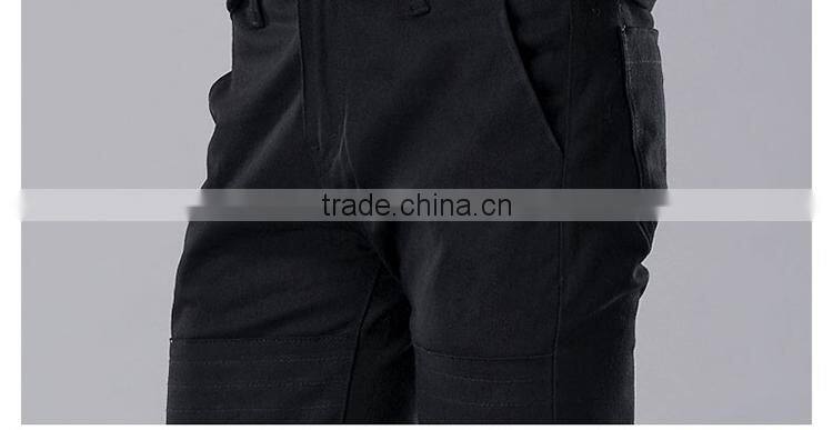 100% cotton long pants with zipper/black fashionable pants for men P-23