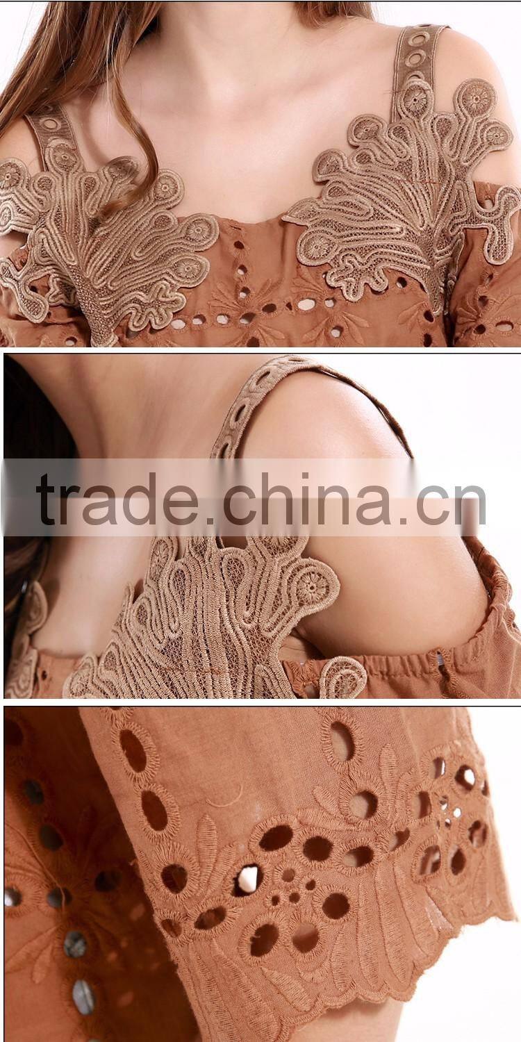 2017 latest fashion design sexy ladies top women casual blouse