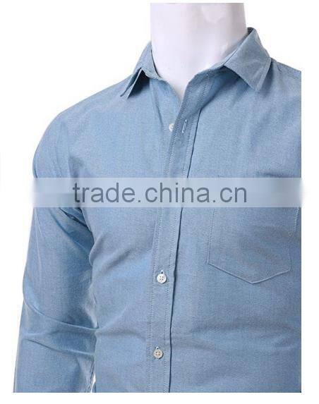 Single pocket Mens dress shirt casual shirt Latest design man shirt