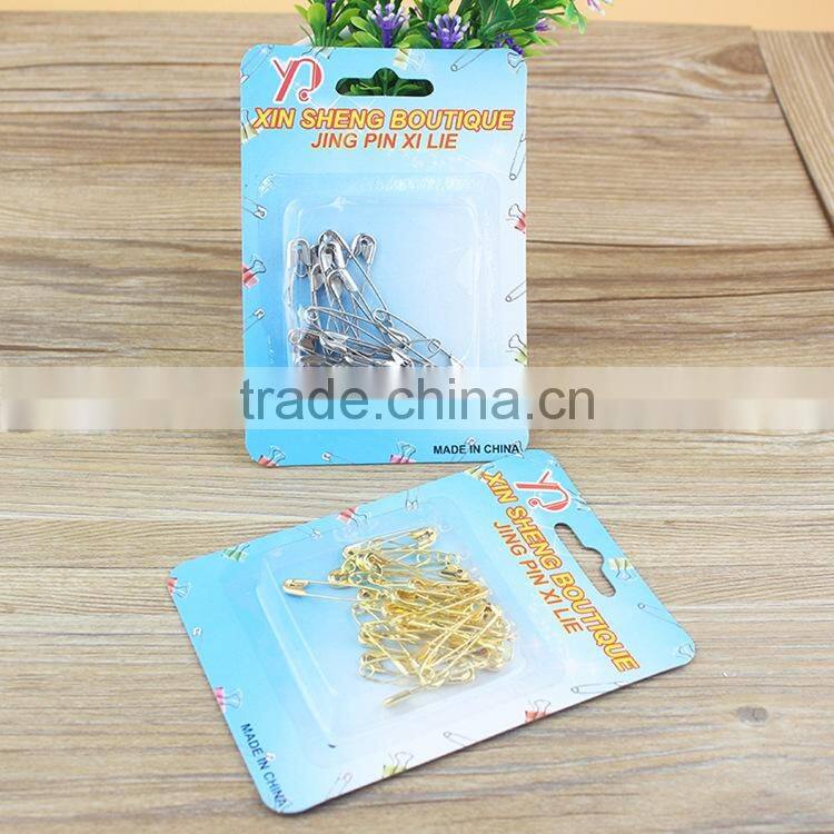 Fashion Card Packing Golden Silver Metal Material Push Pins Industrial Safety Pins