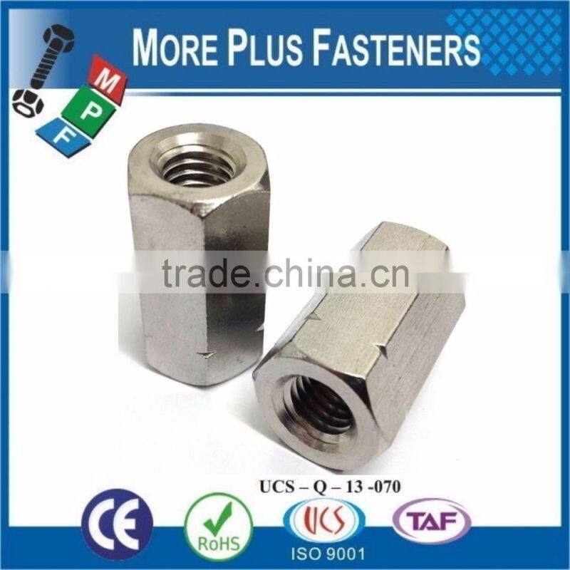 Made in Taiwan DIN 6334 Extension Nut Metric Hexagonal Connecting Nut