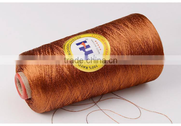 High quality 120/2 120d/2 glitter 100% viscose rayon embroidery thread