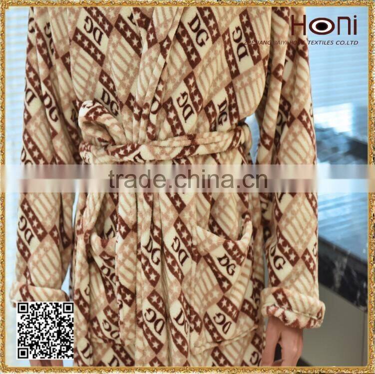 100% Cotton Men Bathrobe, Warm Winter Men Bathrobe