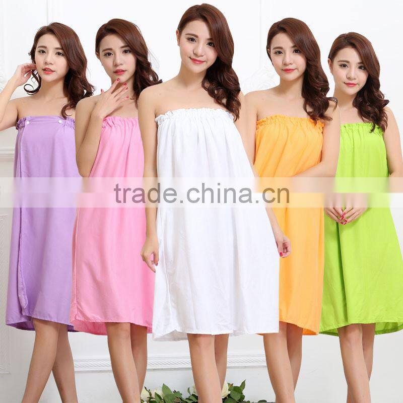 100 per cent cotton bath towel wraps with Nylon fastening ta