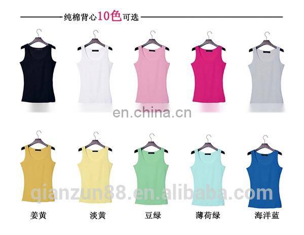 Wholesale Plain 95% Cotton 5% Spandex Tank Top