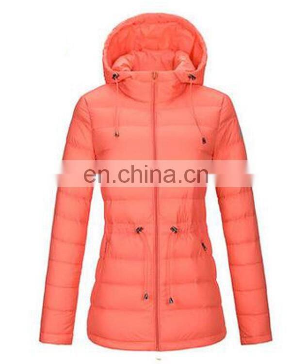 hooded woman winter down jacket for woman dress