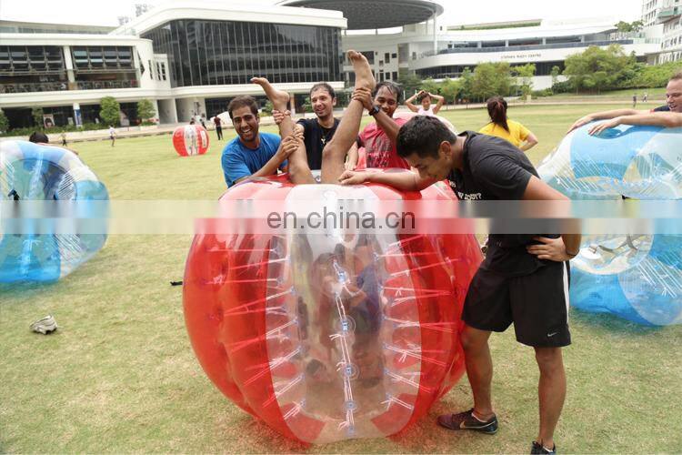 Fashionable adult football soccer toys inflatable soccer bubble ball man suits