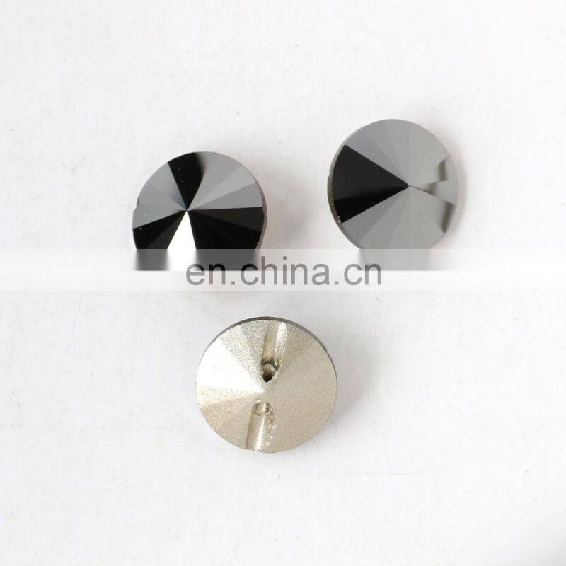 DZ-3119 crystal VM color rivoli crystal buttons for wedding dresses sewing