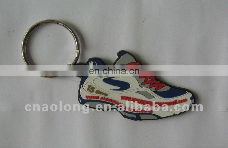 fancy and promotion customized soft pvc rubber key chain/keychains with ur own logo
