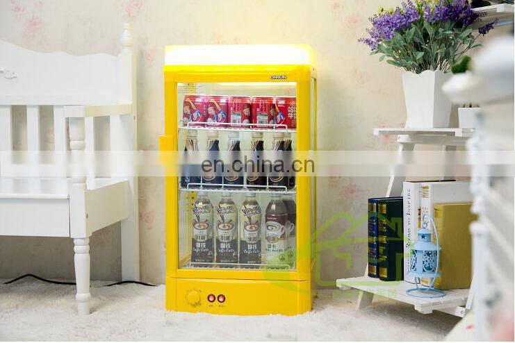 Temperature cycling heating adjustable beverage display cabinet office supermarket special hot display showcase