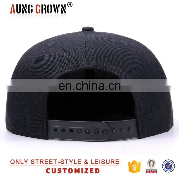 Custom blank woven label cap snap back hat