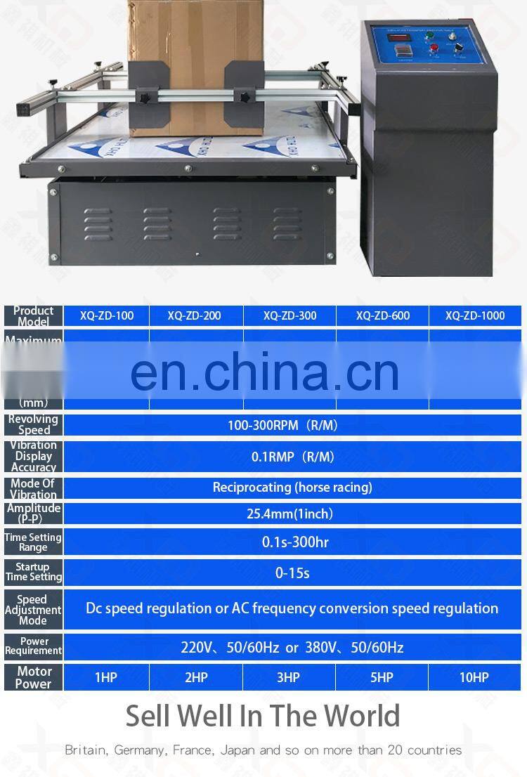 Mechanical Shaker Transport Simulation Vibration Testing Machine