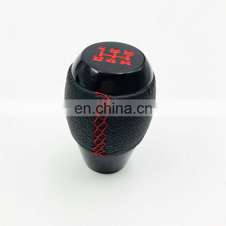 Black Leather digital Number car gear stick shift knob"