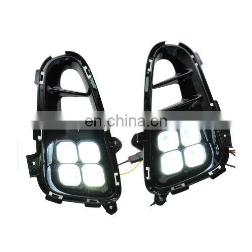 Led Drl Daytime Running Lights Fog Lamp For Kia Picanto 2017 2018 2019 Yellow Turn Signal