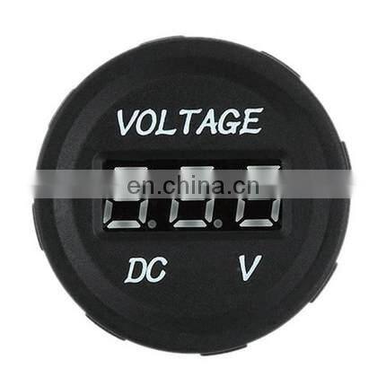 Waterproof Led Digital Display Voltmeter Voltage Meter Round Panel Car Boat Dc 12v 24v DS4010, Voltmeter Measure Voltage 5-40V