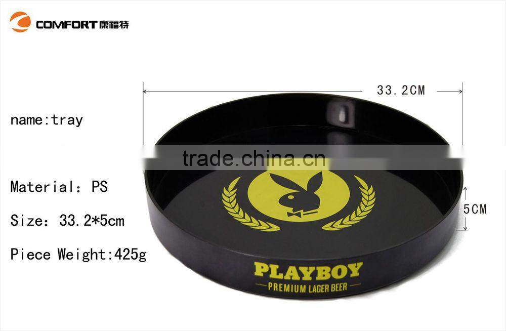 round bar tray popular use plastic serving tray