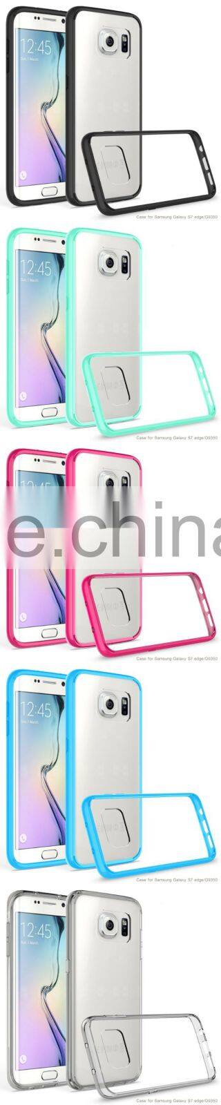 Pc Bumper Soft Clear Transparent tpu Mobile phone case for Samsung Galaxy S7 Edge Case