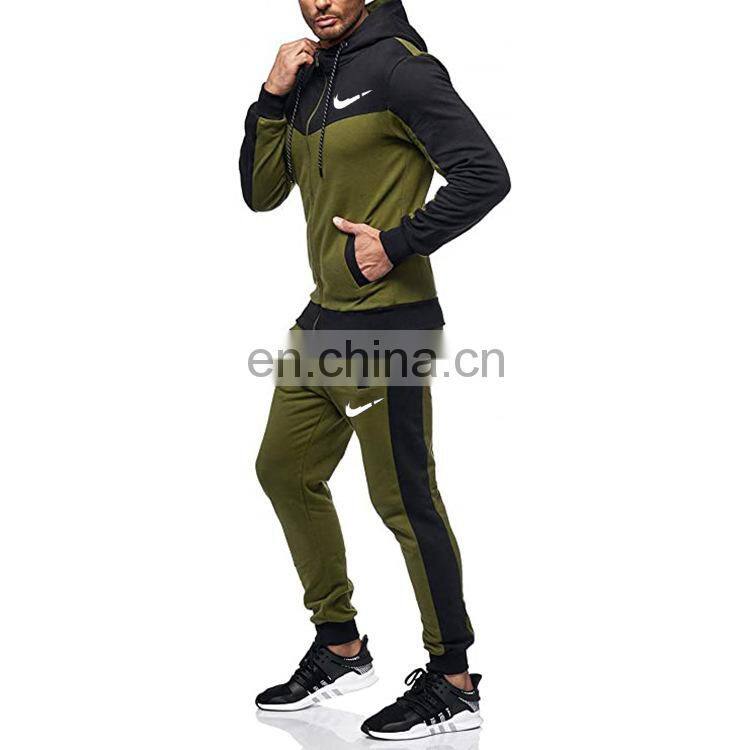 2021 foreign trade autumn and winter outdoor sports suit large size men's casual loose two-piece men's jogging suit