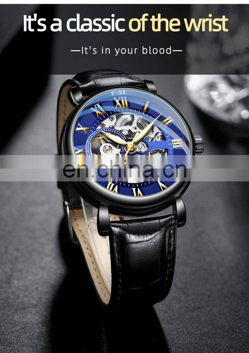 CHENXI 8878 Luxury Mens Mechanical Wristwatch Waterproof Automatic Watch Men Leather Business watches men wrist top