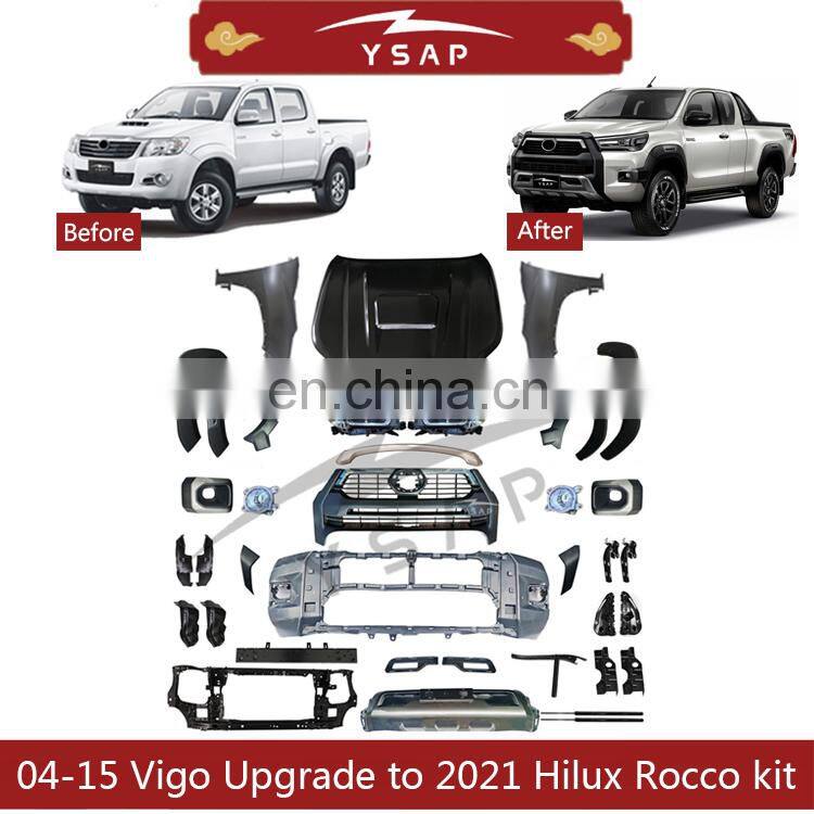 High Quality FACTORY PRICE for 2004~2015 Hilux vigo facelift to 2021 Hilux Rocco body kit