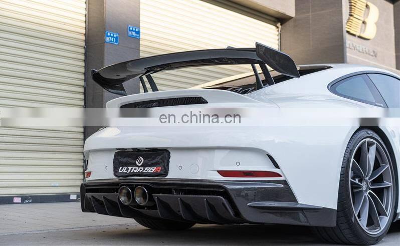 Runde GT3 For Porsche 992 Upgrade GT3 Body Kit Front Bumper Rear Bumper Hood Spoiler Exhaust Rear Engine Cover Side Skirts