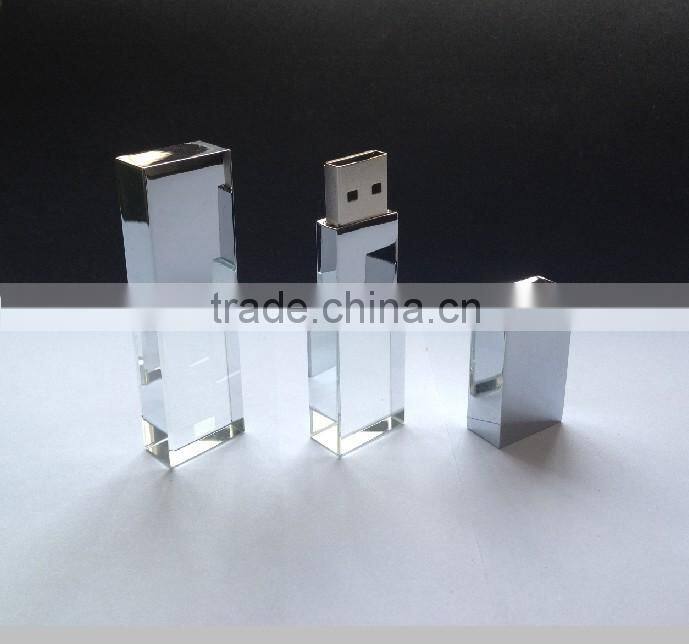 New products 2014 Crystal USB pen drive with LED light accept Alibaba express 1gb 2gb 4gb 8gb 16gb 32gb 64gb