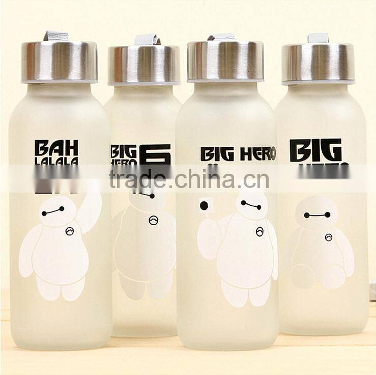 OEM 300ml frosted glass water bottle