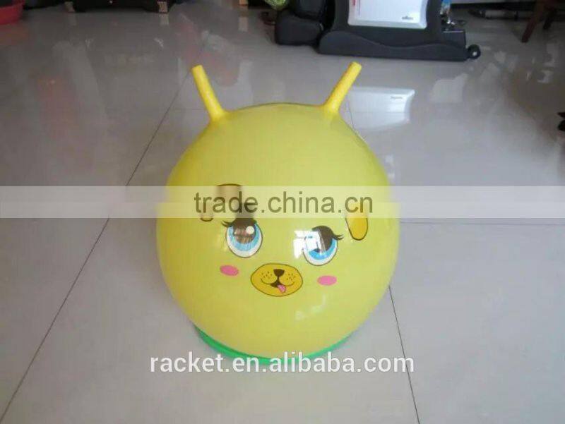 18" wholesale cute PVC toy jumping pop ball with handle