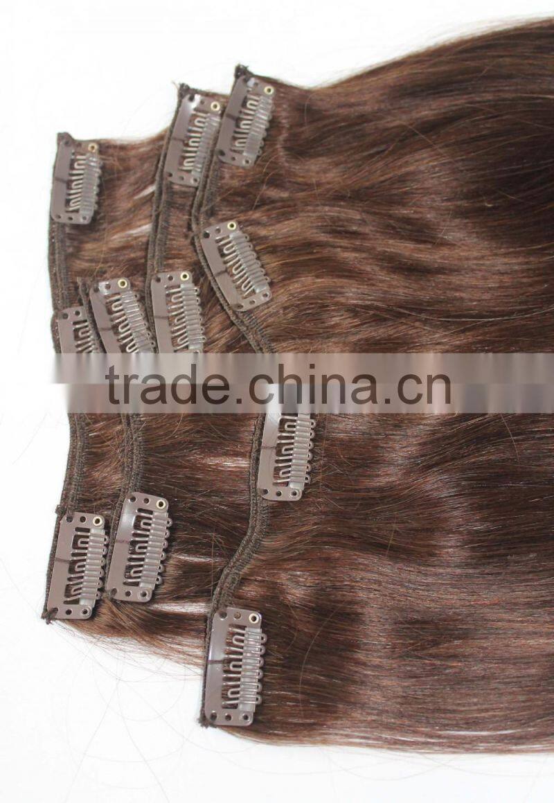 Factory price top quality various colors clip-in hair extension free color ring
