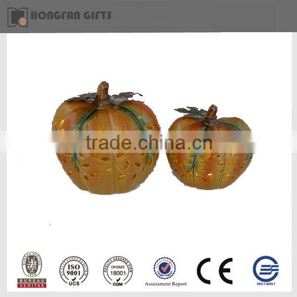 LED harvest festival ceramic decorative pumpkin light
