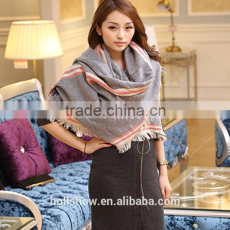 Fashion Latest Four Sides Fringes Acrylic Large Long Winter Scarf
